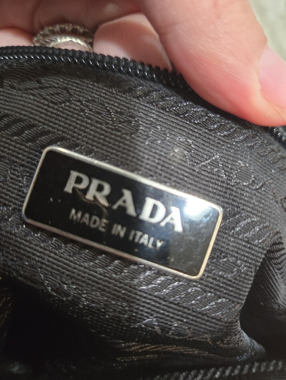 Vintage Y2K Prada Nylon Shoulder Bag Black Authentic Early 2000s - Picture 4 of 16